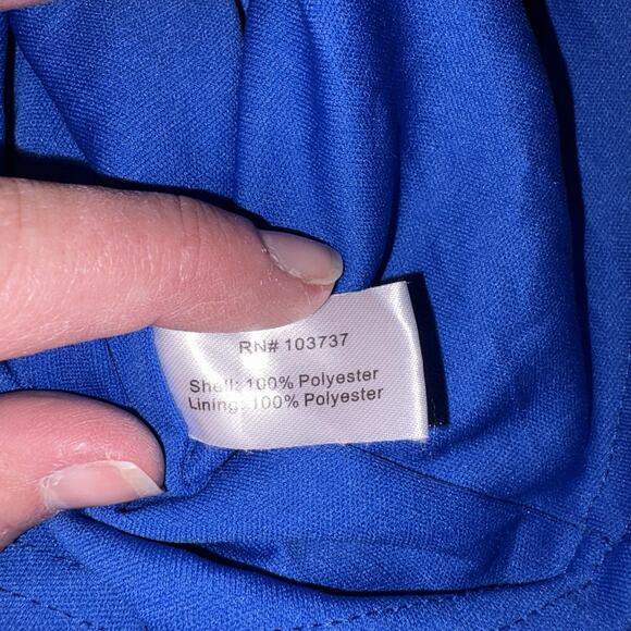 BOSTON PROPER Blue White Paisley Print Boho High Low Sundress Size 8 EUC - Picture 13 of 13